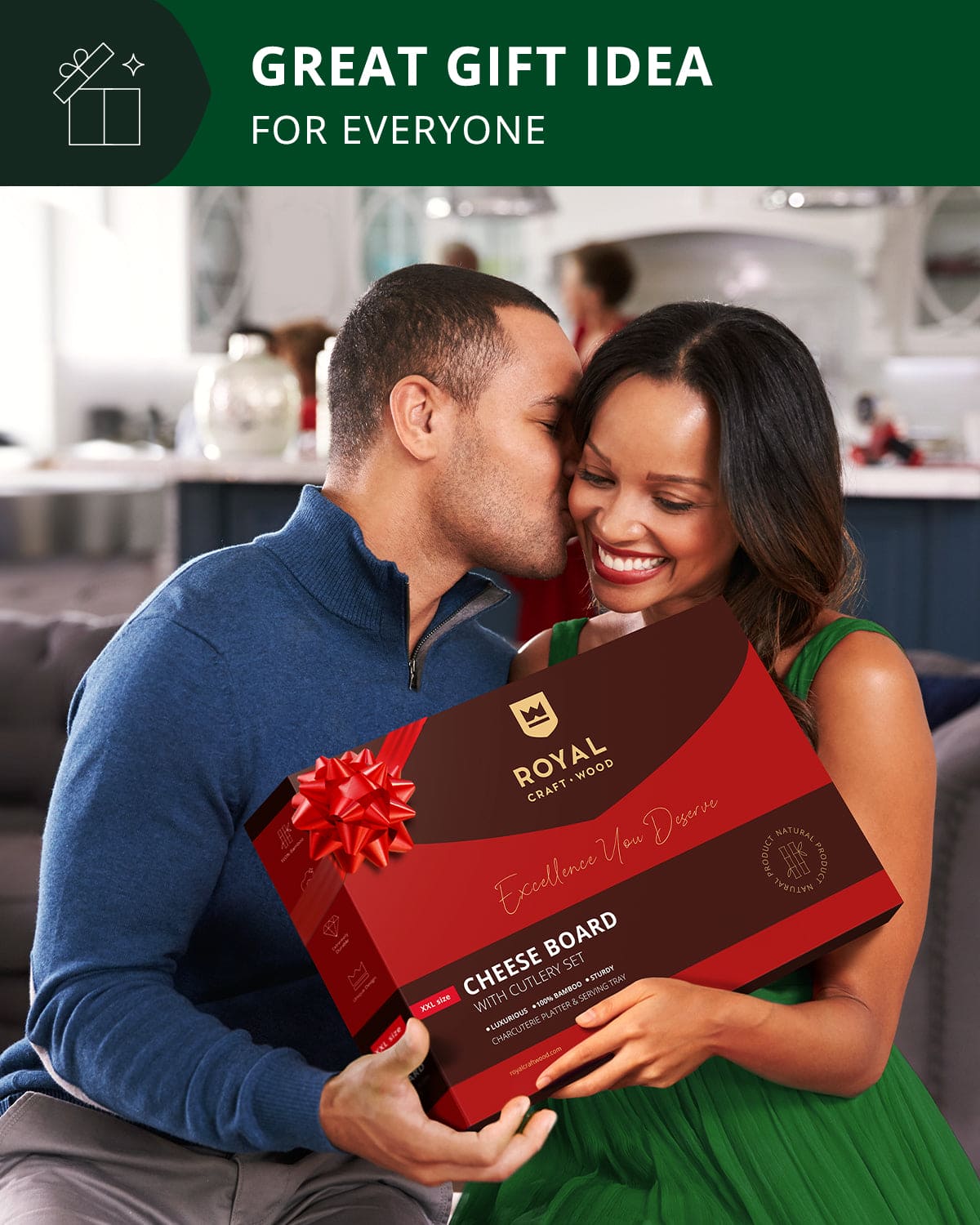 Cheese Board w/knives, 16.5"x11"