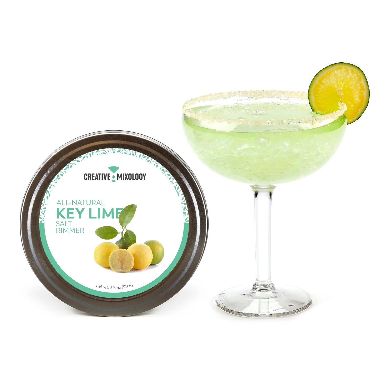 All-Natural Key Lime Salt Cocktail Rimmer 3.5 oz Tins
