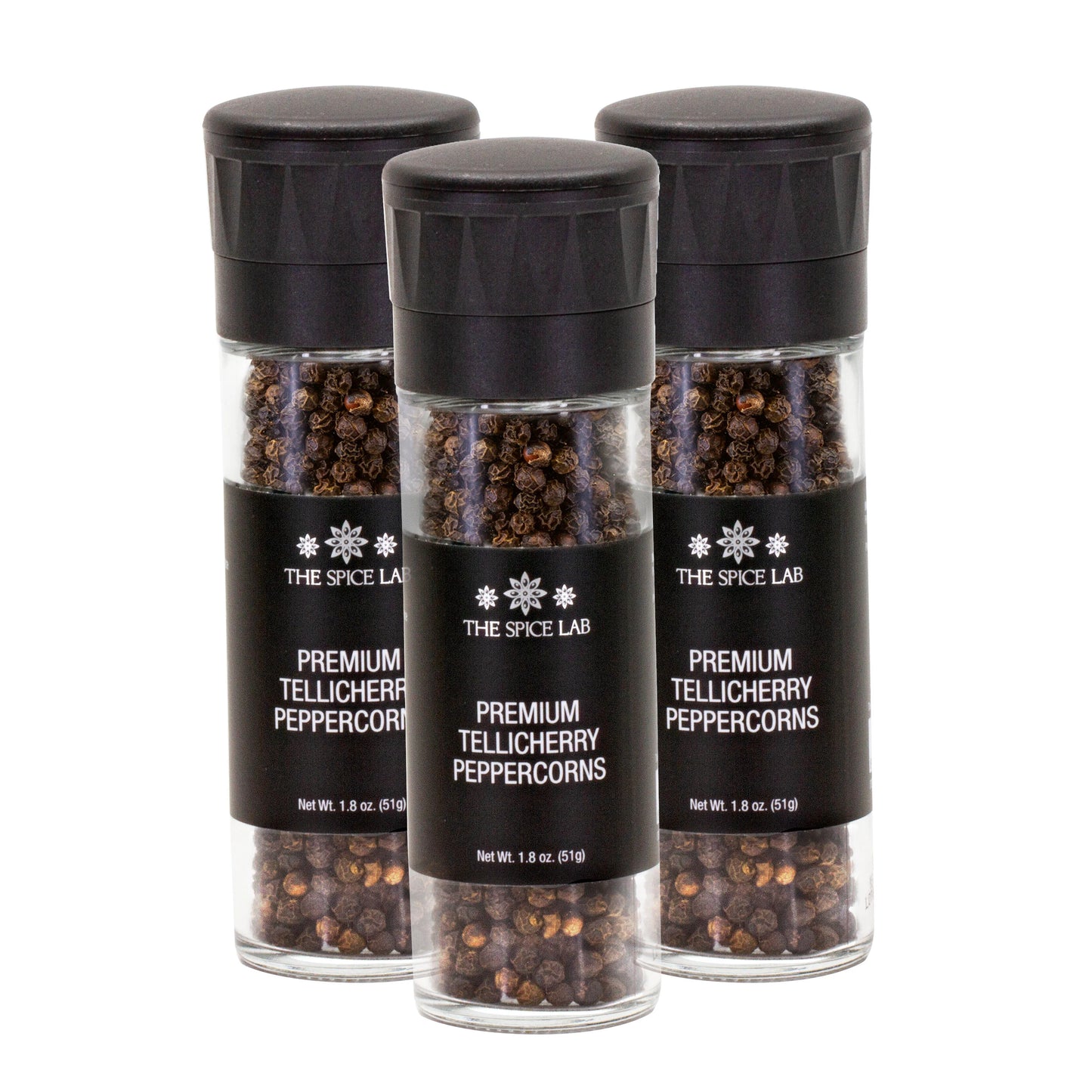 Tellicherry Peppercorns with Ceramic Grinder