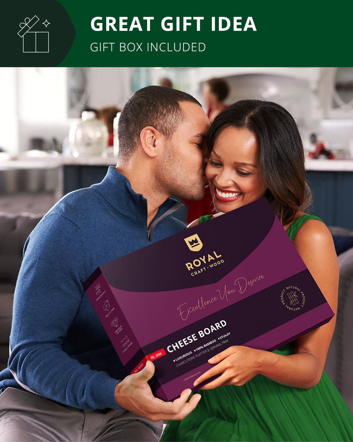 Cheese Board Set w/knives, 16.5“x11”