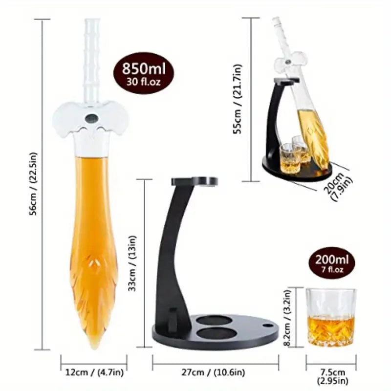 The Whiskey Ball Sword Decanter - Thumbnail 4