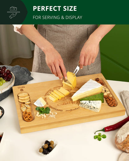 Cheese Board w/knives, 16.5"x11"