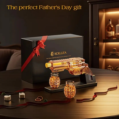 Magnum Revolver Whiskey Decanter Set