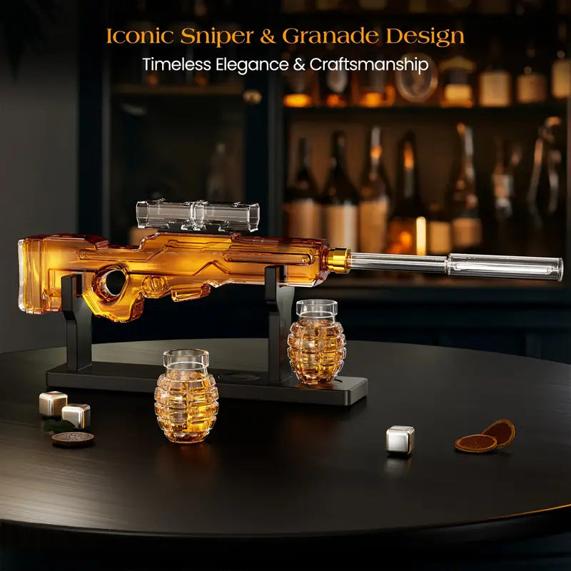 Sniper Whiskey Decanter Set