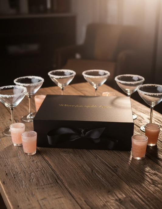 4 shot glass+Margarita rimmer Gift Set