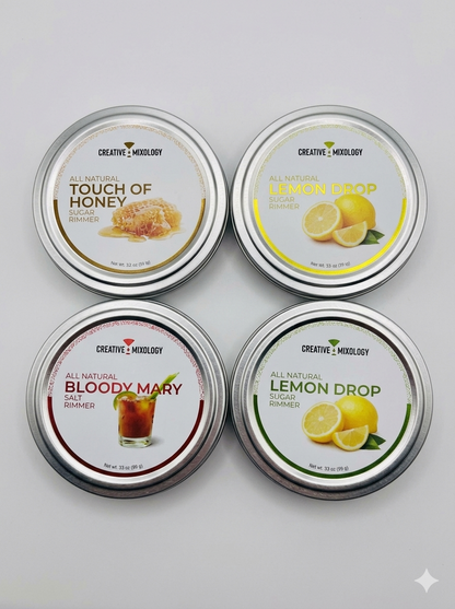 4 shot glass+Margarita rimmer Gift Set