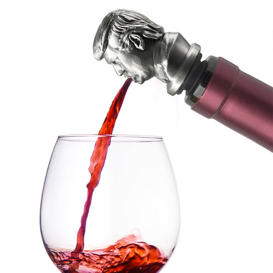 Trump Wine Bottle Pourer. Heavy duty stainless steel pourer.